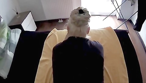 Mature woman gives a hot blowjob