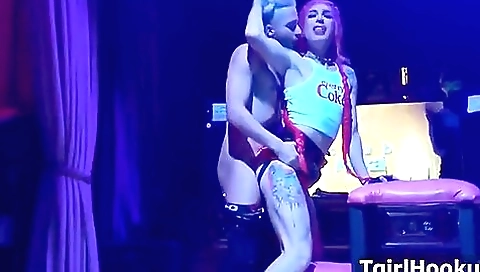 Sexy amateur coed fucks a stripper